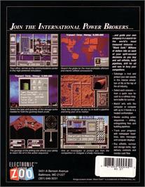 Box back cover for Black Gold (Starbyte Software) on the Commodore Amiga.